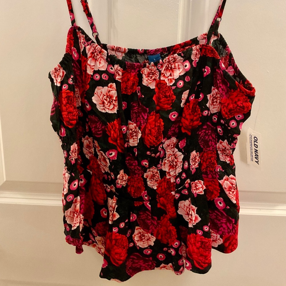 Red Floral Camisole